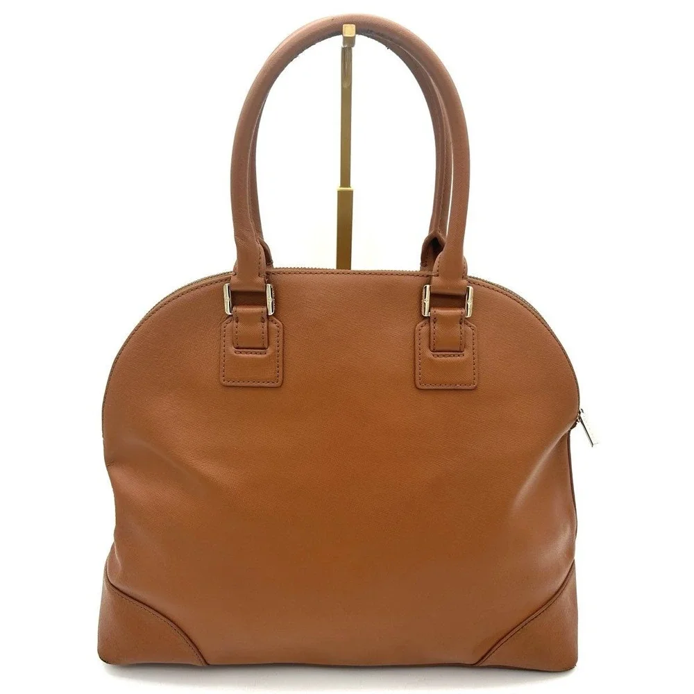 Tory Burch Women's Robinson Dome Satchel Tan Saffiano Leather Handbag
